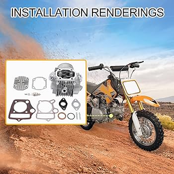 GOOFIT 47mm Completed Cylinder Head Replacement for 4 Stroke
